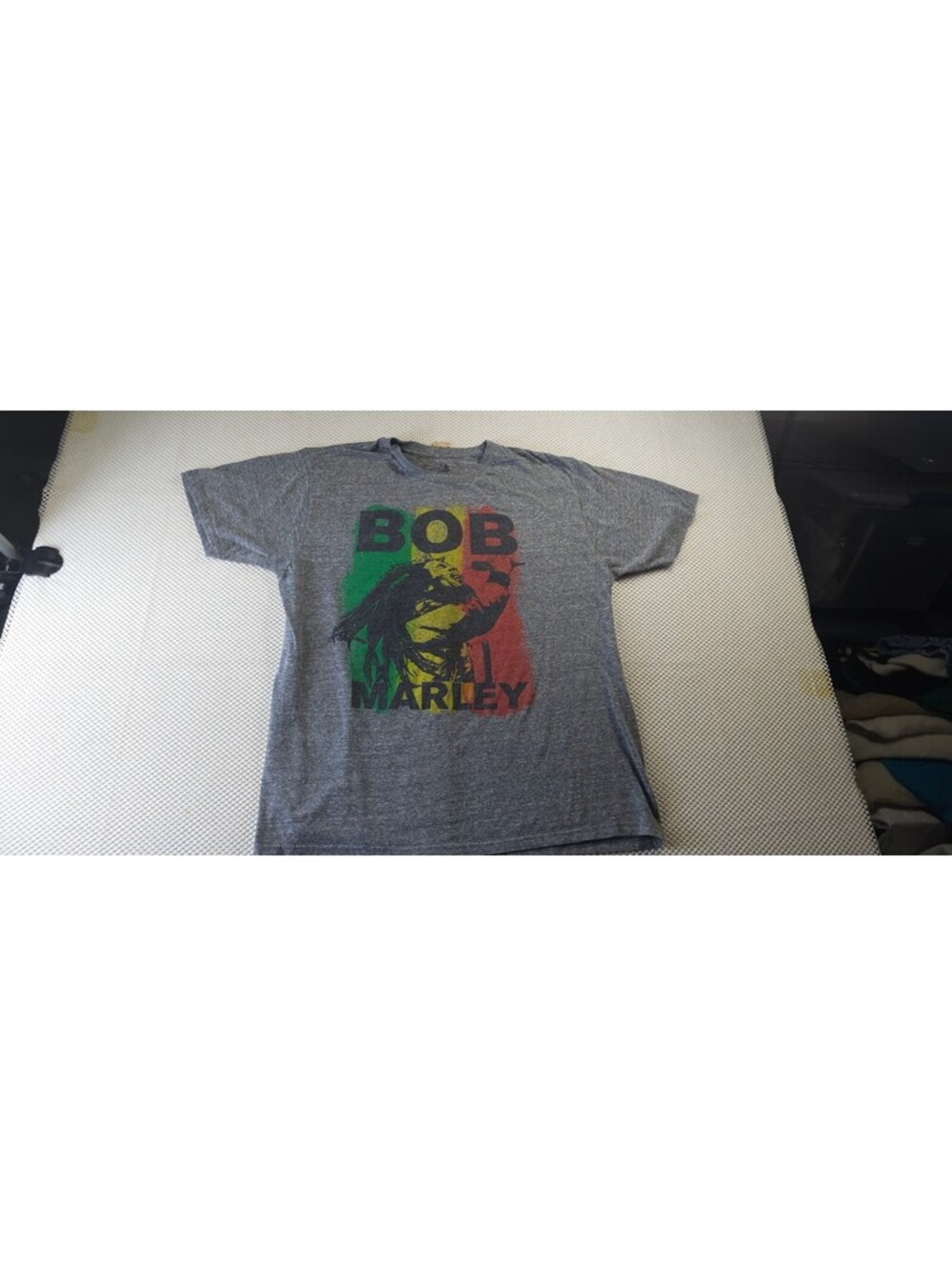 Bob Marley Graphic T-Shirt in Gray - X Large